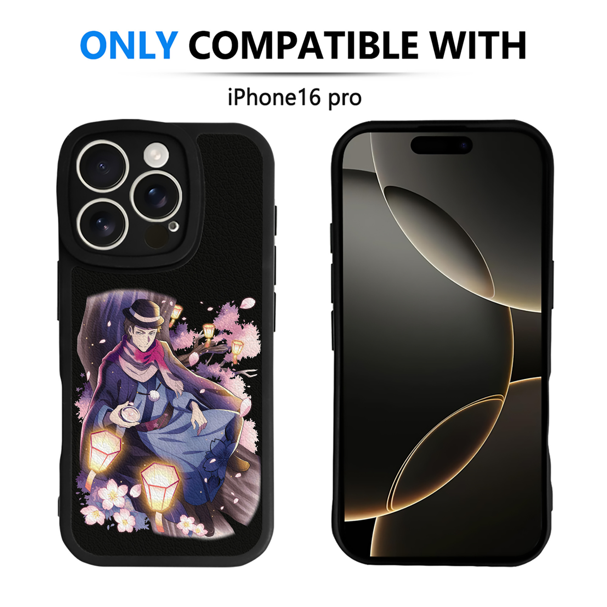 （画像用） 文豪ストレイドッグス Bungo Stray Dogs 【iPhone 16シリーズ対応】シリコンスマホケース（レザー調） 材質：シリコン